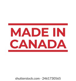 Made in canada label or logo design template