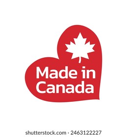 Made in canada label or logo design template
