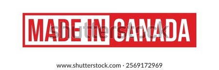 Made in Canada label. Canada product emblem. Vector illustration.