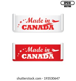 Made in canada label, tag and sticker - vector.