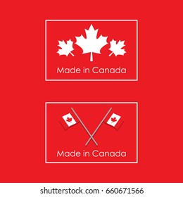 Made in Canada label vector illustration design. 