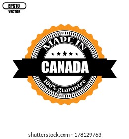 Made in Canada labels, badges, stickers and symbols - Vector Eps 10.
