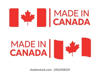 Made in Canada Etiketten, kanadische Produkt-Icon-Set