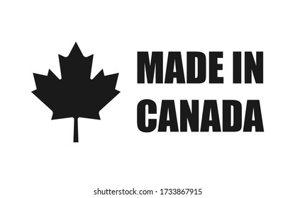 Made in Canada. Leaf logo icon design element. Vector isolated illustration