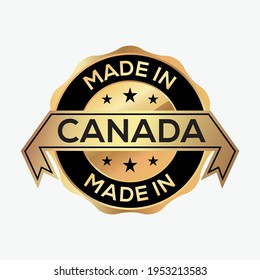 Fabricado en CANADÁ con el logotipo de diseño vectorial