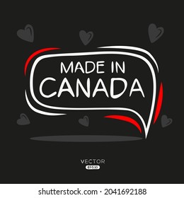 Made in Canada , Canada logo design, vector illustration.