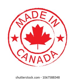 hecho con el logo de Canada con el diseño de color rojo