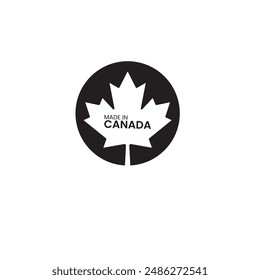 Made In Canada Logo Stock Illustrations. Maple leaf icon.