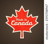 Made in Canada - Maple leaf from the Canadian flag