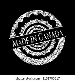 Made in Canada on blackboard