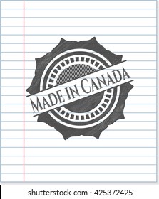 Made in Canada pencil emblem