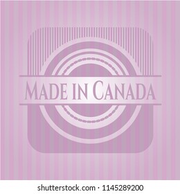 Made in Canada pink emblem