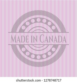 Made in Canada retro style pink emblem