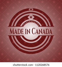 Made in Canada retro style red emblem