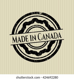 Made in Canada rubber grunge stamp