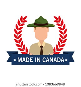 made in canada seal with ranger forest