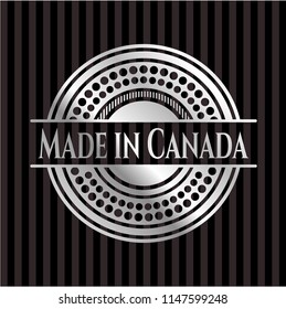 Made in Canada silver shiny emblem