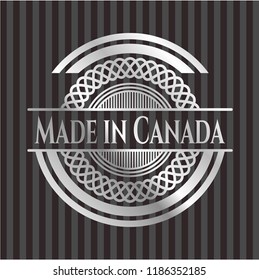 Made in Canada silvery emblem