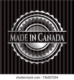 Made in Canada silvery emblem