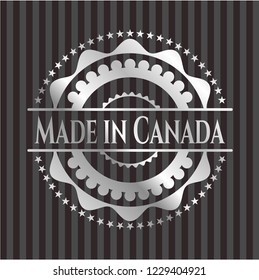 Made in Canada silvery emblem or badge