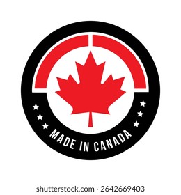 Made in Canada Stamp Design With Transparent Background Label Graphic