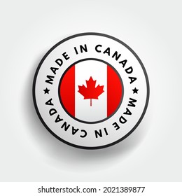 Marca en Canadá emblema de texto, fondo de concepto