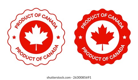 Made in Canada vector icon sen. Made in Canada badges and emblems