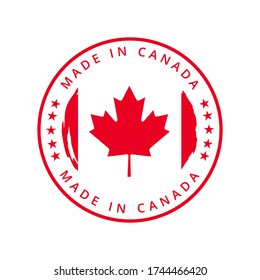 Made in canada vector round label