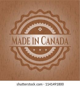 Made in Canada vintage wood emblem