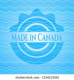 Made in Canada water wave style badge.