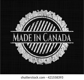 Hergestellt in Kanada mit Chalkboard-Textur