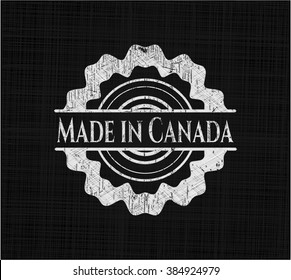 Made in Canada written on a blackboard