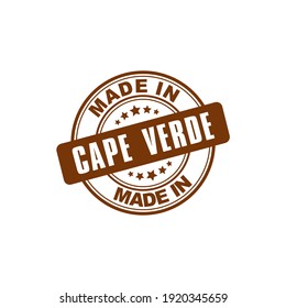 Made in CAPE VERDE Grunge rubber Stamp Isolated On White Background.Vector illustration. Stamp Logo Icon Symbol Design