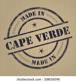 Made in Cape Verde grunge rubber stamp