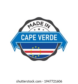 Made in CAPE VERDE logo badge with  flag