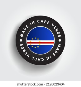 Made in Cape Verde text emblem badge, concept background