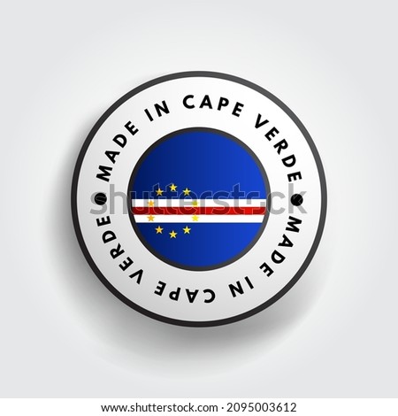 Made in Cape Verde text emblem badge, concept background