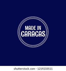 made in caracas emblem, label, badge,seal. vintage stamp.package label. vector illustration