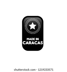 made in caracas emblem, label, badge,seal. vintage stamp.package label. vector illustration