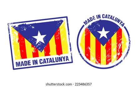 Made in Catalunya Vector Stamps