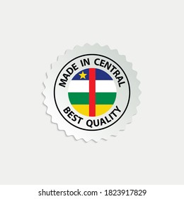 made in Central African Republic vector stamp. badge with Central African Republic flag