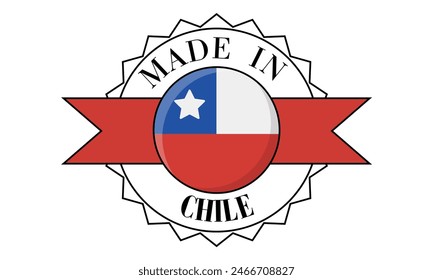 Made in Chile Stamp Symbol Sign With Flag