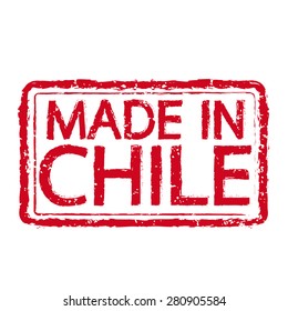 Made in CHILE stamp text Illustration