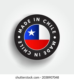 Marca en Chile emblema de texto distintivo, fondo de concepto