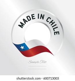 Made in Chile transparent logo icon silver background