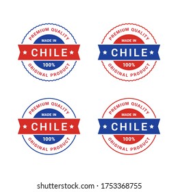 Hergestellt in Chile Vektorgrafik-Button.