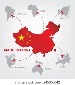 Made in china. Business concept.