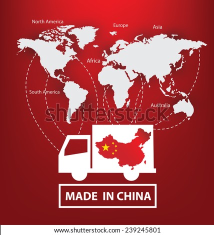 Made in china. Business concept.