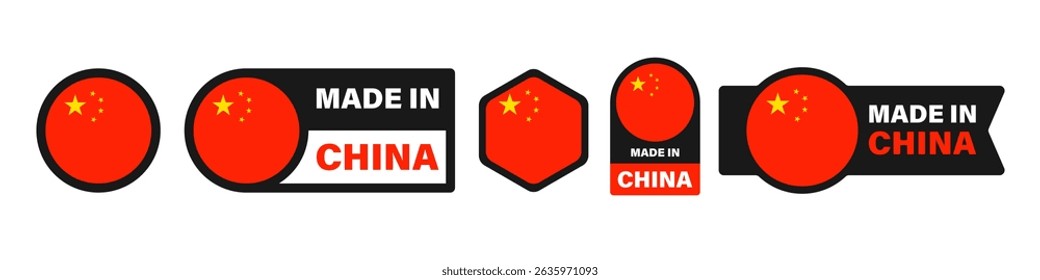 Made in China flag stickers
