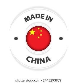 Made in China graphic and label. Element of impact for the use you want to make of it.